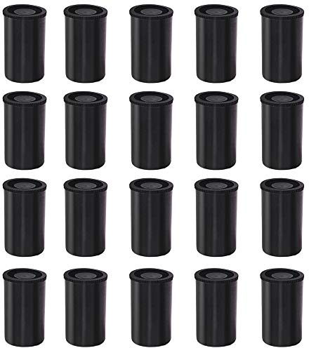 SUNFUA 20 Stück Schwarzer Plastikkanister für Wissenschaftliche Aktivitäten Kleine Vorrats und Schatzsuchgeräte Filmdosen mit Deckel