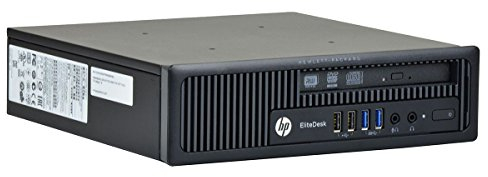 HP EliteDesk 800 G1 USDT Intel Quad Core i5 256GB SSD Festplatte 8GB Speicher Windows 10 Pro MAR W-LAN DVD Brenner Desktop Computer Mini PC (Generalüberholt)