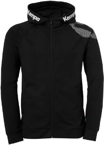 Kempa Homme Core 26 Jacket Garçons Veste À Capuche D'entraînement Sweatshirt Hoody Pullover avec, Noir, 3XL EU