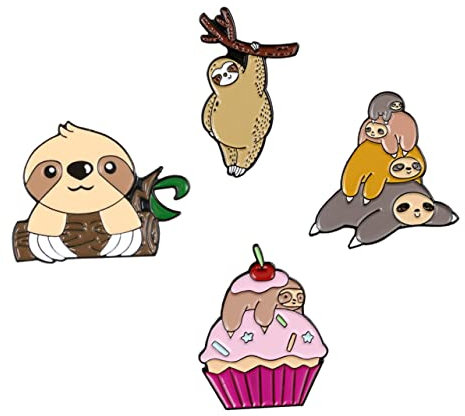 VALICLUD 12stücke Niedliche Faultier Broschen Aus Legierung Kreative Cartoon Brustnadeln Für Kleidung Charmante Schmuckaccessoires Witziges Und Stilvolles Design