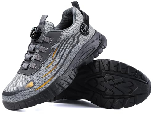 FOGOIN Werkstein S3 Pro Chaussures de travail, chaussures de sécurité pour homme S3 Explorer 3.0 | Chaussures de travail respirantes pour femme avec embout en acier léger et sportif pour fermeture