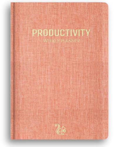 Weekly Planner (Undated) – Crush Goals, Master Time | Goal Setting, Habit Tracker, Monthly Review, 120 GSM Thick Paper, Productivity Planner by quirrel
