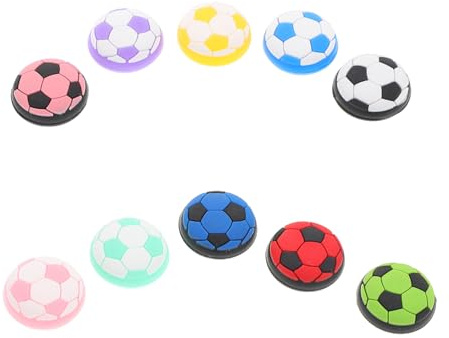 TEHAUX 10 Pezzi Coperture Joystick per Controller con Design Calcio Grip Ergonomico Antiscivolo Facili Installare Resistenti e Colorate per Controllo Gioco