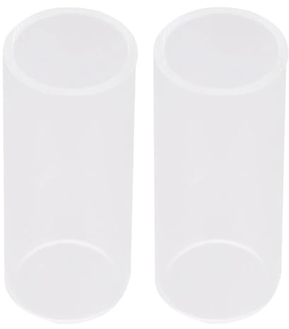 GLSTOY 2PCS Glass Guitar Slides Bottleneck Skin-friendly Finger Slide for Acoustic Electric Bass Guitars Clear Bright Tone and Sustain