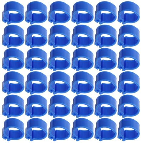 HIAKDOFT 100 Pezzi Anelli per Gamba Piccioni Clip Identificazione Pratica per Volatili Adulti Blu Scuro Resistenti e Facili da Usare per Diverse Razze