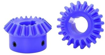 2 st. 2-moduls 90° koniska kugghjul 20T/25T/30T med kilspår 1:1 hastighetsförhållande raka plastkugghjul för CNC-utrustning(2 Module 30T Bore 16mm+Keyway 5mm)