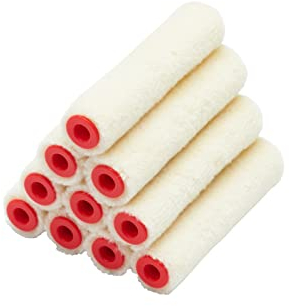 ProDec 10 pack 4 inch Gloss Pile Mohair Mini Paint Rollers for a Smooth Finish with Gloss and Satin Paints, Varnish and Woodstains on Skirting Boards, Window Sills, Doors, Cabinets, Metal and More, 4