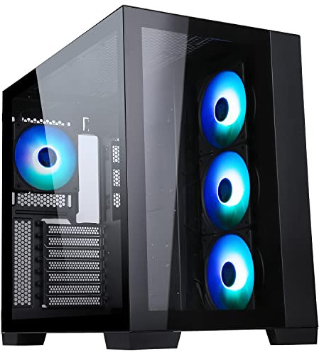 Case DARK CAVE - Gaming Tower, ATX, 4x12cm ARGB fan, 2xUSB3, Type-C, Side & Front Panel Temp Glass
