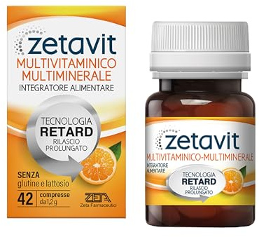 Zetavit Multivitaminico e Multiminerale, Integratore Alimentare, con Vitamine e Minerali per Stanchezza e Affaticamento