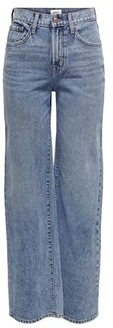 ONLY Womens ONLHOPE EX HW Wide DNM ANA345 NOOS Jeans, Light Blue Denim, 32/30