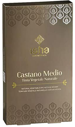 isha cosmetics - Henne Castano Medio 100 g – Tinte en polvo vegetal y natural