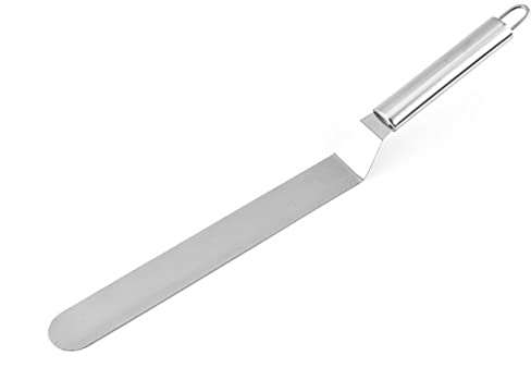 Spatule coudée en acier inoxydable pour glaçage de gâteau et cupcakes