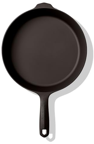 Field Company Medium Cast Iron Skillet – 10.25-Inch Pre-Seasoned Pan for 2–4 Servings, Lighter & Smooth, Made in USA