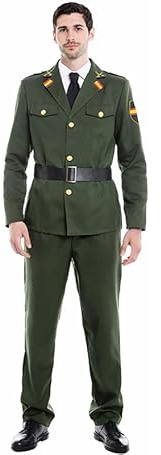 Partilandia | Disfraz de Guardia Civil Verde para hombre (Talla L)