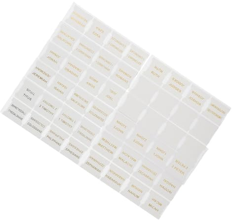 NAMOARLY 10 fogli Bibelindex-Tag Tabs per libri biblici biblici pennarelli bible tabs bible marker librerie librerie bibliche per stabilità biblica fiori adesivi vuoti me