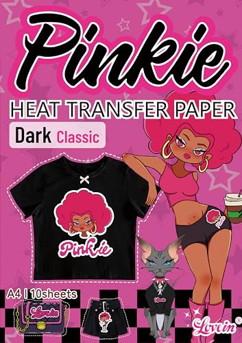 Pinkie Dark Transfer Paper 1.0 A4 10 Sheets for Inkjet Printer(LI-H-D1.0-10)