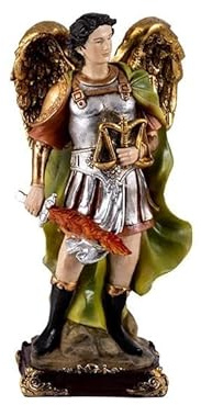 DRW Ärkeängelfigur Zadquiel med Handmålad hartsrustning 13 cm