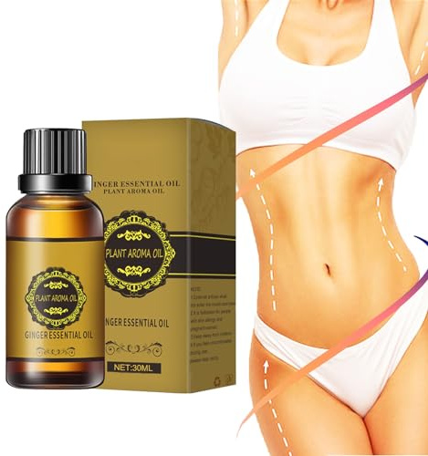 Aceite de Jengibre para Masaje y Drenaje Linfático Natural del Vientre