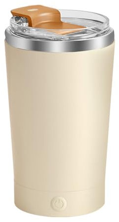 DONGKER Kaffeetasse mit Rührfunktion, 380 ml 7000 U/min Selbstrührender Becher, Elektrischer Magnetische Rührtasse mit Deckel für Kaffee, Tee, heiße Schokolade, Milch und Kakao