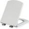 Wttfc Tapadera De WC,Tapa WC Universal,Taza WC Cuadrado,Tapa Y Asiento para Inodoro Compacto con CaíDa Amortiguada,Bisagras Ajustables De LiberacióN RáPida Top Fix,Blanco,Square C Small