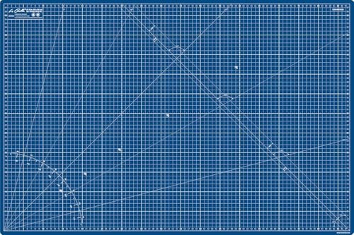 La Canilla skärmatta A1 (yta 90x60 cm - 36x24”) skärmatta för hantverk, teckning, lapptäcke, sömnad | Markerad i centimeter och tum