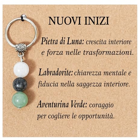 Merclix Idee Regalo Donna Pietra Di Luna Portachiavi Regalo Laurea Ragazza Gadget Collega Cambio Lavoro Pensione Migliore Amica Sorella Fidanzata Figlia