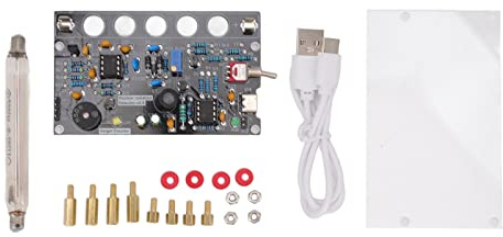 Geiger Counter Kit Assembled DIY Nuclear Radiation Detector Tube for Gamma Beta X Ray Detection Students Electronics Hobbyists Circuit Board 5.1x10x1.2cm