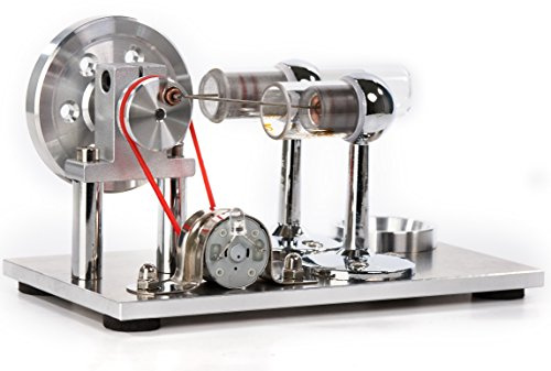 Sunnytech Hot Air Stirling Engine Motor Model Educational Toy Electricity Generator Colorful LED (SC001)