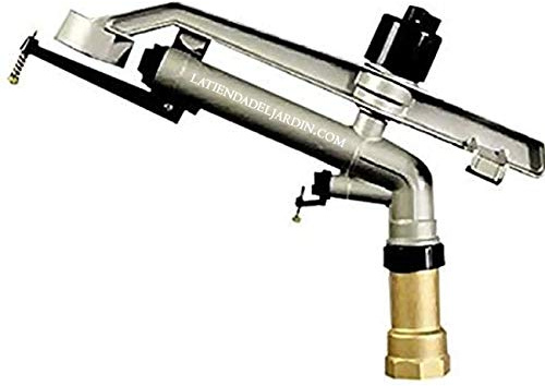 SIME Suinga Cannoncino di Irrigazione Hydra 360º Circolare, Filettatura Femmina 1 1/2'', Portata da 20 a 36m, Irrigatore Professionale, Grigio