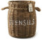 Riviera Maison küchenutensilien, löffelhalter, besteckkorb Rattan, Küche behälter, besteckbehälter rund, rattankörbe - Avenue Kitchen Utensils Canister - Rattan, Braun - Handgefertigt - Hx∅ 21x16
