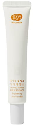 WHAMISA Organic Flowers Eye Essence - Korean Skin Care Augencreme gegen Falten und Augenringe Serum mit Adenosin - Koreanische Kosmetik Cream Fermentiert - 30ml
