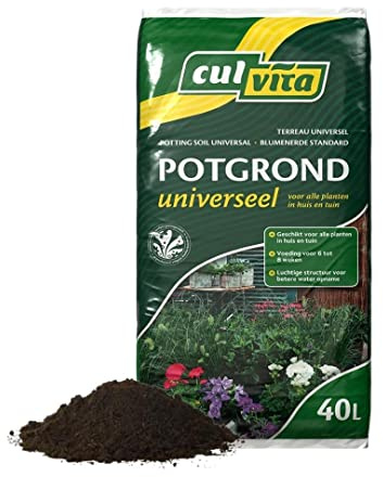 Culvita - Terreau Universel 40 litres avec 2 Mois de Nutrition végétale | Terreau Universel pour intérieur et extérieur