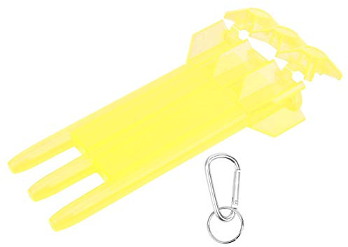 01 Custodia per freccette, custodia professionale per freccette 3 maniche facile da trasportare portatile universale ABS di alta qualità per tutti i tipi di freccette per esterni(yellow)