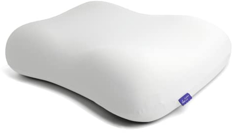C CUSHION LAB Deep Sleep Pillow, Patented Ergonomic Contour Design for Side & Back Sleepers, Orthopedic Cervical Shape Gently Cradles Head & Provides Neck Support & Shoulder Pain Relief - Calm Grey