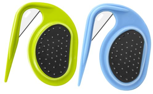 2 Stück Pet Knotting Comb,Entfilzer mit Stahlklinge,Knotenkamm Werkzeugm,Knotenkamm Haar Entfernungswerkzeug,Entfilzungswerkzeug für Hunde,Knitting Comb Pet Entfilzungsmesser Katze,Pet Knotting Comb