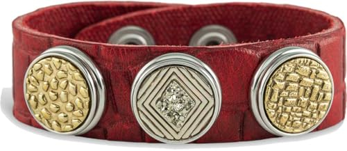 NOOSA-Amsterdam ORIGINAL Armband CROCO PRINT red - ohne Chunks Größe S