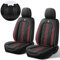 highsam Autositzbezüge Set Universal [Upgraded], Kunstleder Sitzbezüge Auto Komplettset, Schonbezug Autositz Wasserdicht, Airbag kompatibel, Kompatibel mit Den Meisten Limousinen SUV (Schwarz Rot)