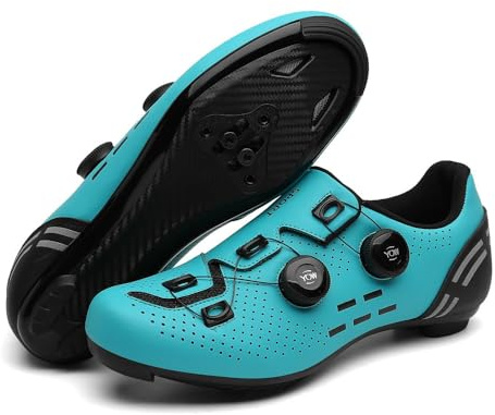 Hixingo Cycling Shoes for Mens Womens, Road Bike Shoes Unisex Cycle Shoes Outdoor Breathable Non-Slip MTB Road Spin Bicycle Shoes, Compatible Look SPD/SPD-SL, 3 to 12 UK Size