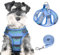 PawSailor No Pull Hundegeschirr Und Leinen-Set, Weiches Netzgewebe, Atmungsaktiv, Step-In, Verstellbar, Bedruckt, Reflektierend, Ausbruchsicher, Für Kleine Und Mittelgroße Hunde, Blau L