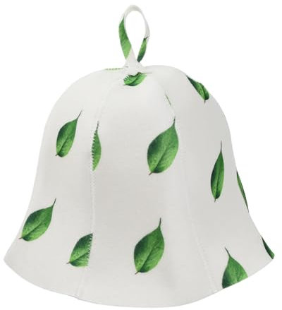 Aomhrek High Temperature Resistant Sauna Hat, Water Absorption Sauna Hats, Heat Insulation Sauna Accessories, Durable Hat for Sauna for Women and Men (Leaves, A)