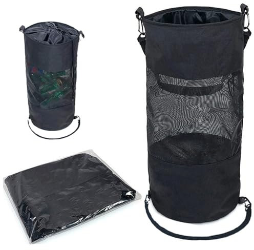 Csafyrt Cestino per Barca 22x10in Grande capacità in Maglia Barca Sacca Spazzatura contabile Accessori per Nave Portatile per campeggiatori di Kayak Che pescano la Cabina di Pesca