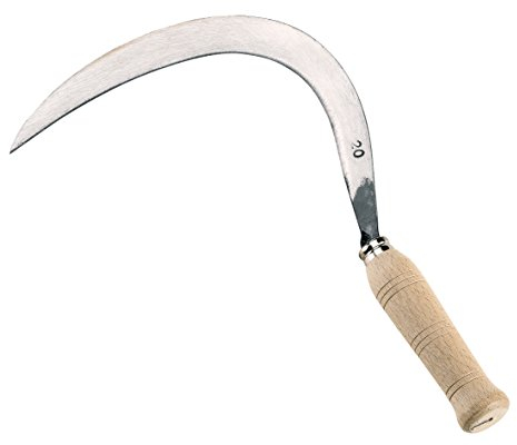 AUSONIA - 33264 HOZ GUADANA CON HOJA FORJADA EN ACERO AFILADO MANUALMENTE A CINTA Y MANGO DE MADERA DE 170 GR
