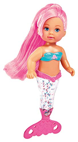 Simba 105733482 - Evi Love Glitter Mermaid, Puppe als Meerjungfrau mit Schwanzflosse, die beim Schütteln glitzert, Es Wird nur EIN Artikel geliefert