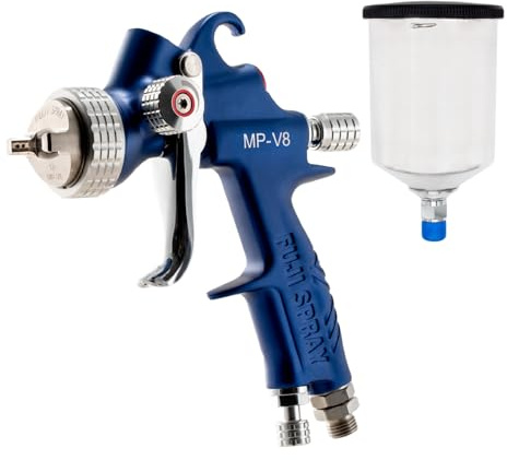 Fuji Spray Automotive Spray Gun with 600cc Aluminum Cup(V8 Series-MP-V8 - Clear) | Automotive Paint Gun for Clear Coat | Minimal Paint Waste, Precise Fan Pattern Control| Patented Technology