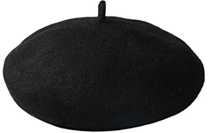 Boina De Lana para Niñas Gorra De Invierno CáLida Y Transpirable Sombrero Bebé Niña Talla M Negra para OtoñO Uso Al Aire Libre