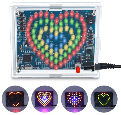 DONGKER Kit d'exercices de soudure à LED - Kit électronique pour étudiants, apprentissage et apprentissage - 4 couleurs - Kit de construction - Cadeau