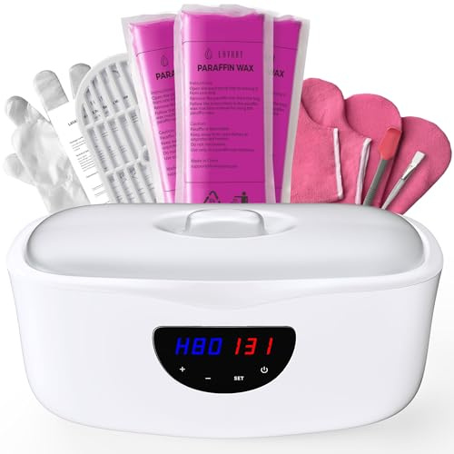 Machine à cire de paraffine pour les mains et les pieds, chauffe-cire avec mode automatique pour spa à domicile adapté aux débutants, kit tout-en-un pour bain de paraffine