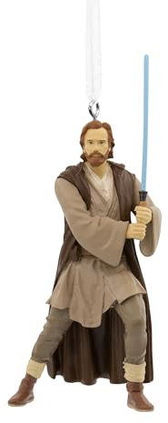 Hallmark Star Wars OBI-WAN Kenobi Adorno Colgante, decoración de árbol de Star Wars, Adorno Colgante de Resina, Adorno Colgante de Navidad, Regalos para Navidad
