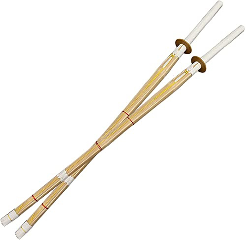 BKAYOLOF Kendo Practice Wooden Sword, Espada de bambú y Espada de Madera, Bokken, Dos Espadas, Entrenamiento para Adultos y Entrenamiento de Combate para niños-2PCS||120CM