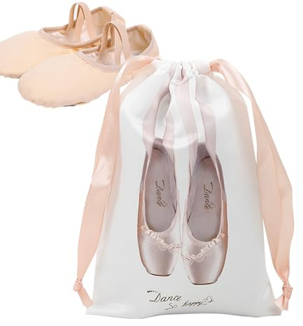 Sacs à Poussière pour Chaussures - Sacs de Stockage à Cordon pour Chaussons de Danse | Poches Organisatrices Légères Lavables en Satin Accessoires De Ballet pour Femmes Danseuses Filles
